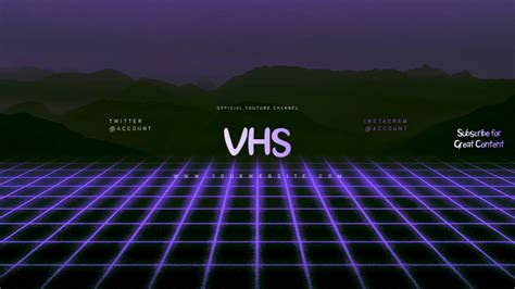 Create beautiful youtube channel art with exclusive custom youtube art template library of designhill. VHS Youtube Channel Art Banner Template | PosterMyWall