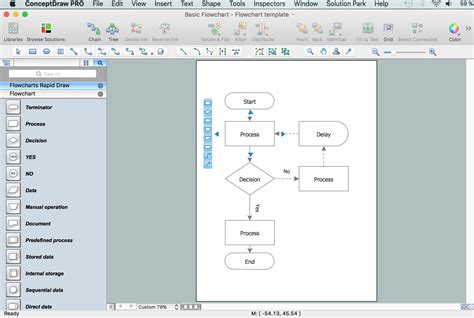 How To Draw Flow Chart In Ms Word Chart Walls Images