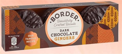 Border Dark Chocolate Gingers Biscuits 150g Pack Of 6 Uk