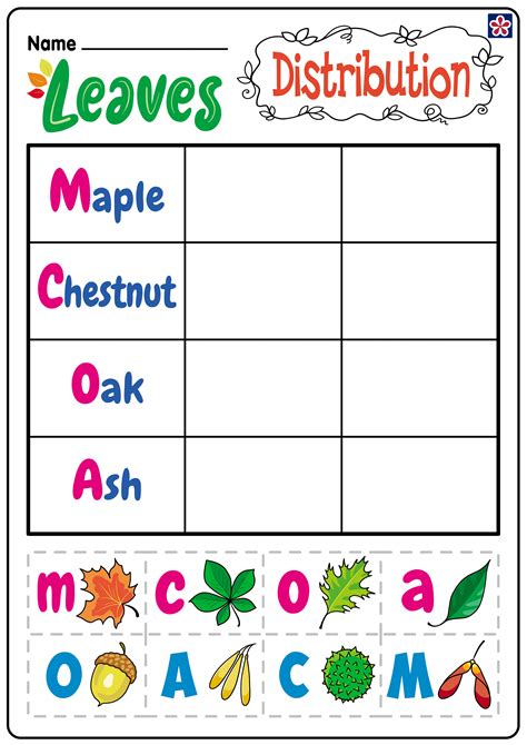 Free Fall Leaves Worksheets for Preschool and Kindergarten ...