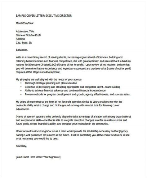 While you are studying these examples of executive assistant cover letters and email cover letters, here are. Non Profit Cover Letter Sample Executive Director - 200 ...
