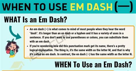 Em Dash — How And When To Use An Em Dash Long Dash 7esl