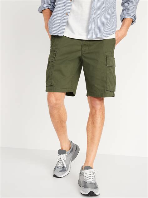 straight lived in cargo shorts for men 10 inch inseam old navy