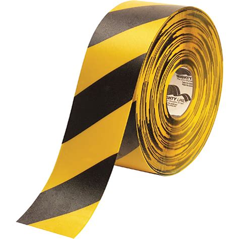 Mighty Line Deluxe Safety Tape 60 Mil Pvc 4 X 100 Yellowblack 1case