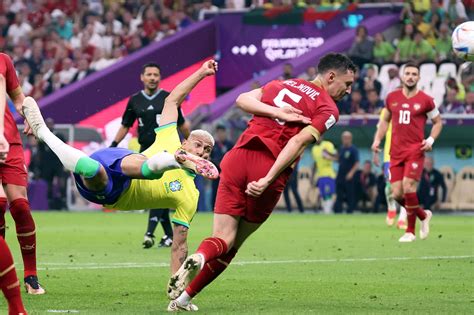 world cup goal of the tournament revealed as richarlison s bicycle kick wins award while mbappe