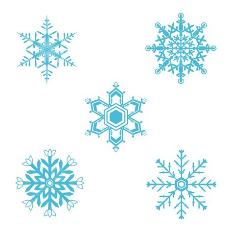 Vector De Copos De Nieve Con Color Azul Png Copos De Nieve Nieve De