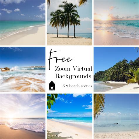 Zoom Virtual Background 8 X Beach Scenes Chookapeck