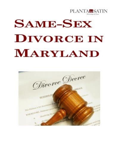 Planta Ebook On Same Sex Divorce In Maryland