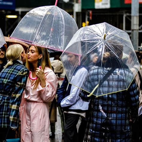 New York Fashion Week Street Style Trend Clear Umbrellas Free
