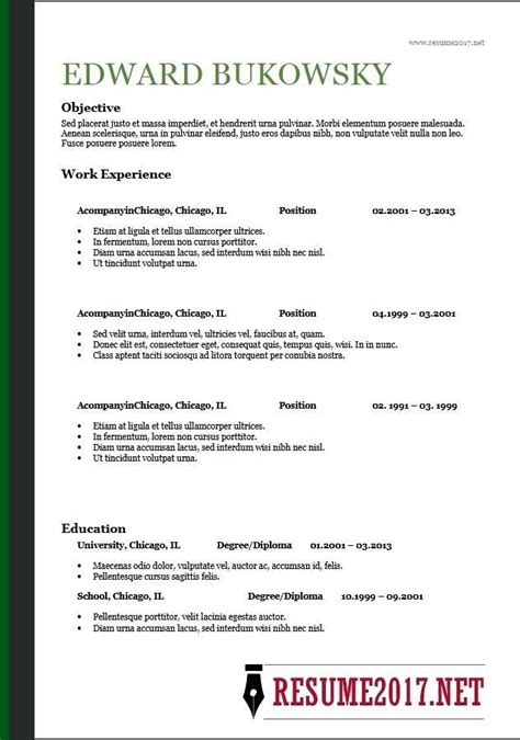 Resume Templates Non Chronological Resume Templates Chronological