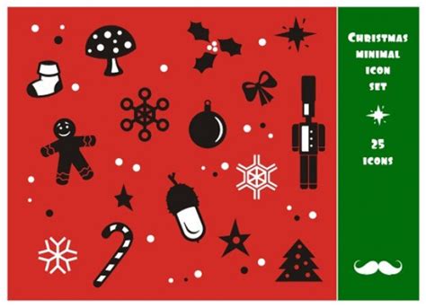 25 Christmas Icons Vector Free Download