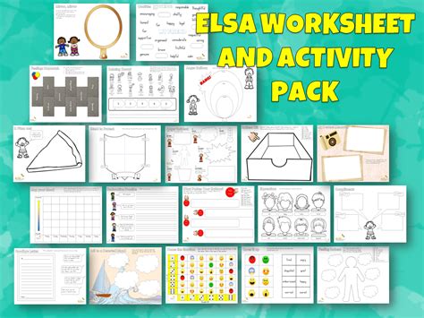 Elsa Worksheet And Activity Pack Item 216 Elsa Support