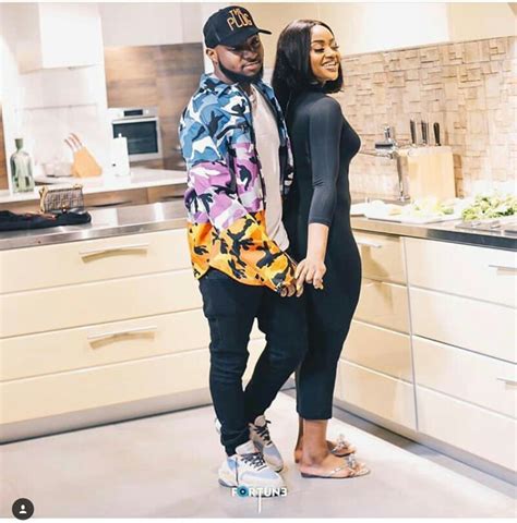 Davido And His Girlfriend Chioma In Kitchen Loved Up Photo