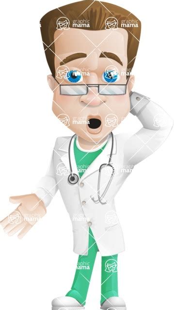 Expert Male Doctor Cartoon Vector Character 112 Illustrations Blank