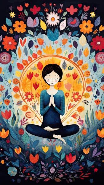 Premium Ai Image Woman Kindness In Self Care Meditation Moment Self