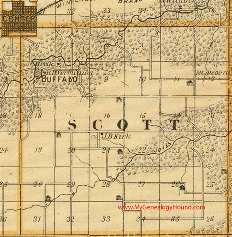 Scott Township Madison County Iowa 1875 Map