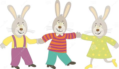 Dancing Rabbits Stock Vector Illustration Of Happy Hare 16979292