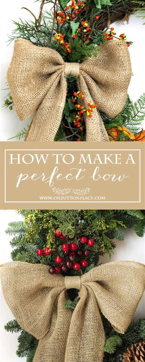 How To Make A Perfect Burlap Bow Easy Tutorial To Make A Perfect Bow
