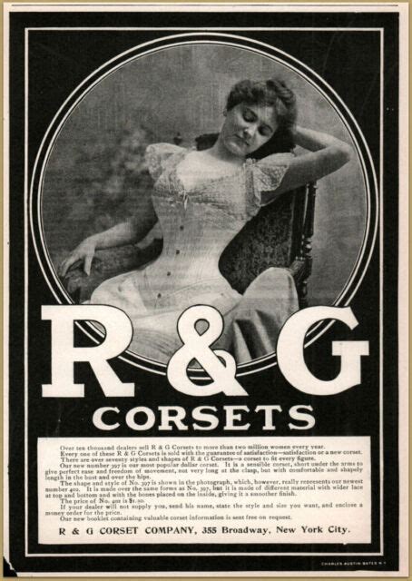 1900 R And G Corset Seductive Pose Woman No 397 Fashion Womens Print Ad