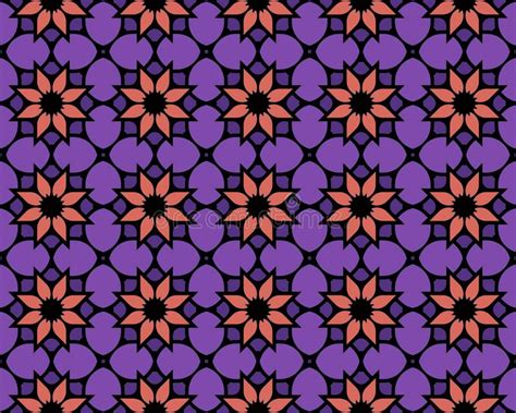 Abstract Colorful Floral Illustration With A Seamless Tile Pattern