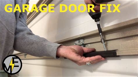 Garage Door Fix For Sagging Cracked Or Drooping Garage Doors Youtube