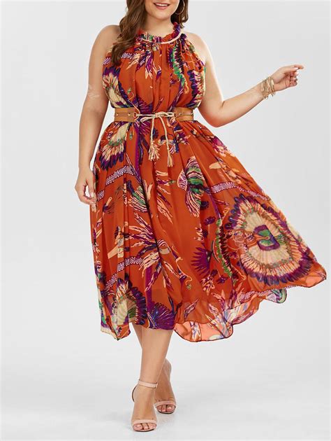 Off Plus Size Floral Maxi Summer Dress Rosegal