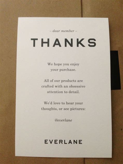 Everlane Packaging Ideas Business Business Thank You Cards Thank