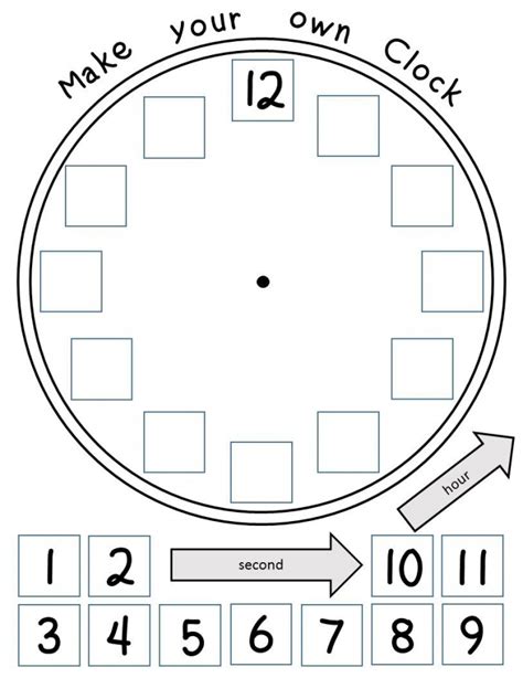 Writing Numbers On A Clock Worksheet