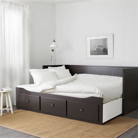 Hemnes Day Bed Frame With 3 Drawers Black Brown Twin Ikea