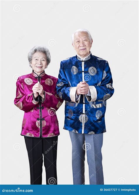 Portrait Of A Senior Chinese Couple Stock Image Image Of Background