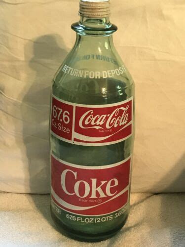 Vintage Glass 2 Liter Coca Cola Soda Bottle Excellent Condition
