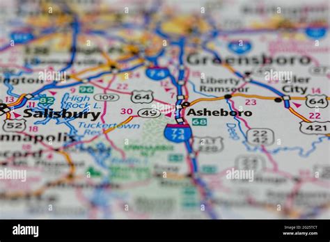 Asheboro On A Map Hi Res Stock Photography And Images Alamy