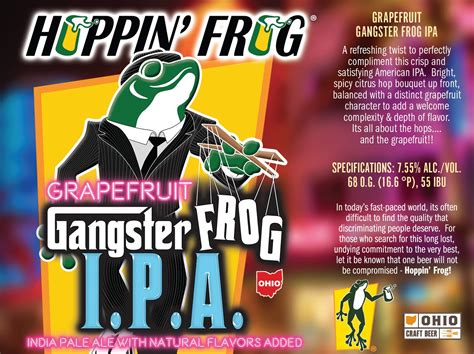 Hoppin Frog Grapefruit Gangster Frog Ipa Release