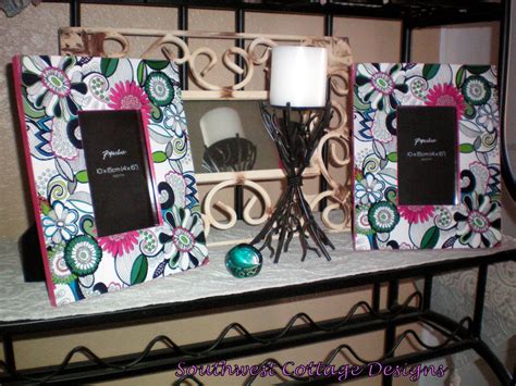 Creative ideas to decorate your mirror using plactic spoons instructions on how to decorate a frame cake how to decorate and embellish a plain photo frame with feathers rhinestones. Southwest Cottage Designs: Photo Frame Decor Ideas