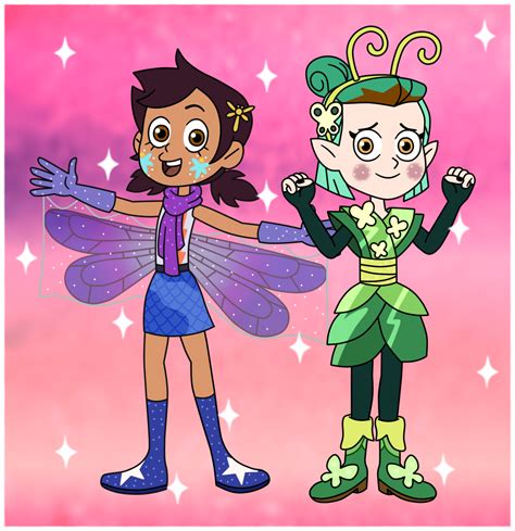 Luz And Amity Wears The Glittery Insect Outfits By Deaf Machbot On