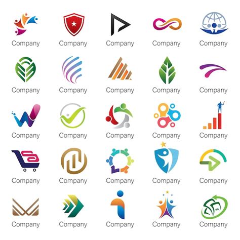Premium Vector Set Of Company Logo Design Ideas