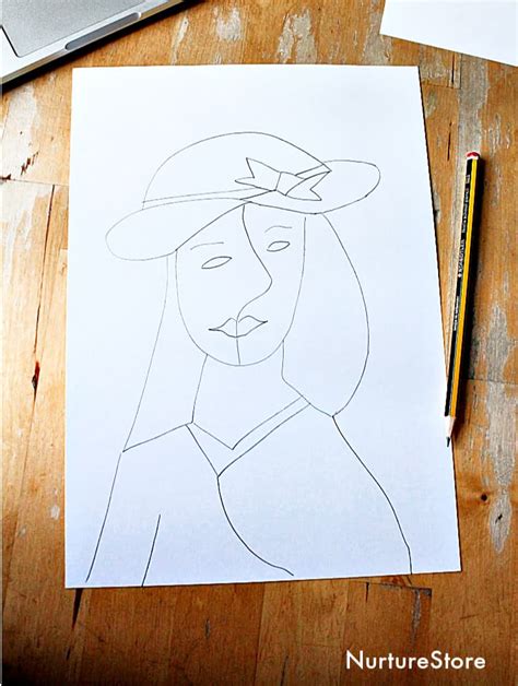 Picasso Cubism Face Drawing