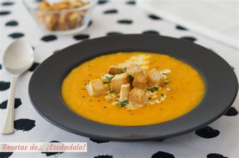 Receta De Crema De Calabaza Y Zanahoria Saludable Y Deliciosa Recetas De Esc Ndalo