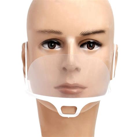 10pcs 1set Environmental Tattoo Transparent Plastic Face Mask