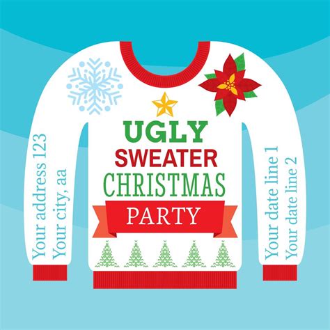 Ugly Christmas Sweater Card 83984 Vector Art At Vecteezy