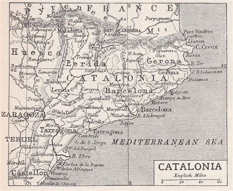 Dies kann unterschiedliche gründe haben. Vintage Schwarz-Weiß-Karte Kataloniens 1900er Jahre ...