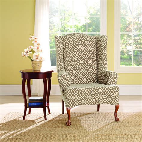 Complete with old fashioned floral patterns there will be lots to love about reinventing your old furniture pieces with surefit armchair covers. Wingback Chair Slipcover for Comfortable Seating - HomesFeed