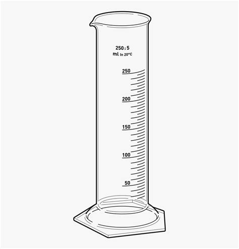 Outline Of A Graduated Cylinder Free Transparent Clipart Clipartkey