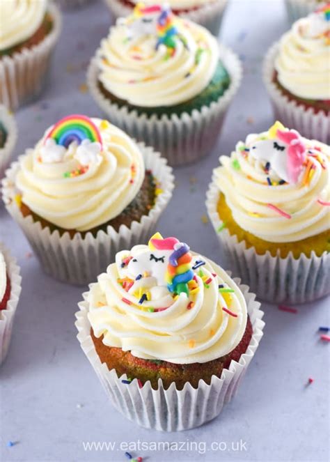 Easy Rainbow Cupcakes Recipe Eats Amazing