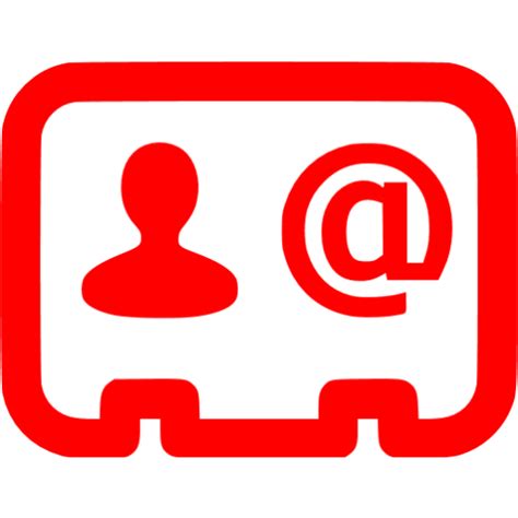 Red Business Contact Icon Free Red Contact Icons