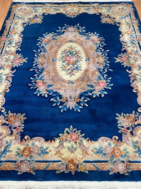 8 X 10 Chinese Aubusson Oriental Rug Full Pile Hand Tufted 100