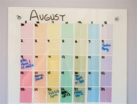 Easy Paint Chip Calendar And Memo Board Diy Project For Getting