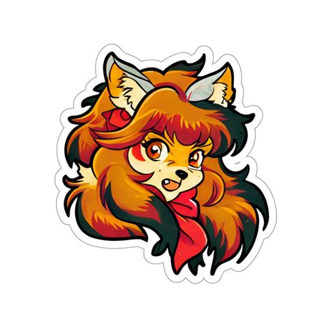 1980s Style Anime Werewolf Girl Sticker Horror Decal Etsy