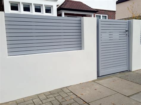 Modern Boundary Wall Designs With Sliding Gate Decoration Ideas