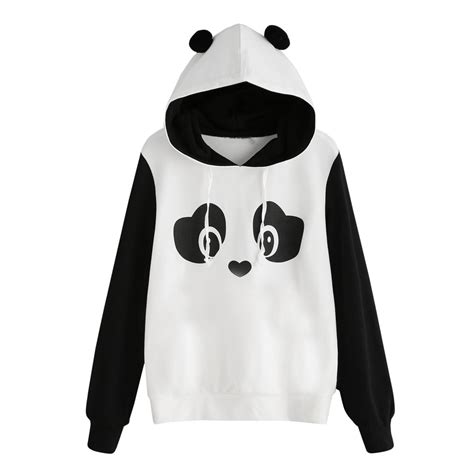 Fashion Sweatshirt Women Lovely Panda Hoodie Sweatshirt Hooded Pullover